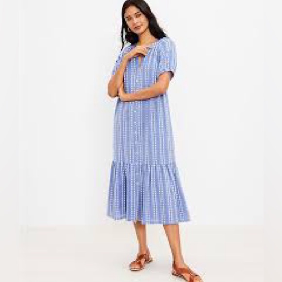 LOFT Dresses & Skirts - LOFT petal striped tiered pocket shirtdress - Size XS